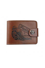 Men PU / Cowhide Bi fold Wallet / Clip