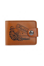 Men PU / Cowhide Bi fold Wallet / Clip