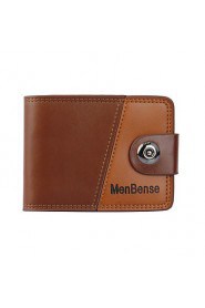 Men PU / Cowhide Bi fold Wallet / Clip