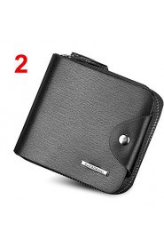 New Fashion Brand Wallet Men's Wallet Patchwork Leather Men Purse Zipper Coin Wallet Men Billfold Business Card Holders