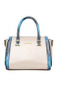 Women PU Barrel Shoulder Bag / Tote Beige / Blue / Black