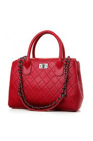 Women PU Shopper Shoulder Bag / Tote / Satchel Red / Gray / Black