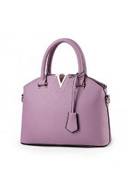 Women Casual PU Tote Purple / Gray / Black / Fuchsia