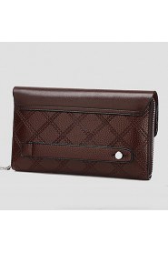 Men PU Knucklebox Clutch / Wallet Brown / Black