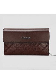 Men PU Knucklebox Clutch / Wallet Brown / Black