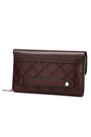 Men PU Knucklebox Clutch / Wallet Brown / Black