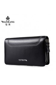 Luxury and Top Quality Men Long Leather Purses Brown