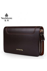 Luxury and Top Quality Men Long Leather Purses Brown