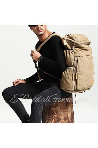 Men Women Canvas Backpack School Laptop Bag