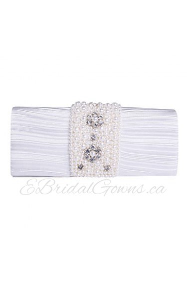 Gorgeous Satin With Rhinestone And Imitation Pearl Wedding/Special Occasion Evening Bag/Clutches