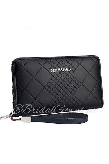 Men PU Knucklebox Clutch / Wallet Blue / Brown / Black