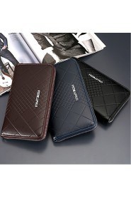 Men PU Knucklebox Clutch / Wallet Blue / Brown / Black