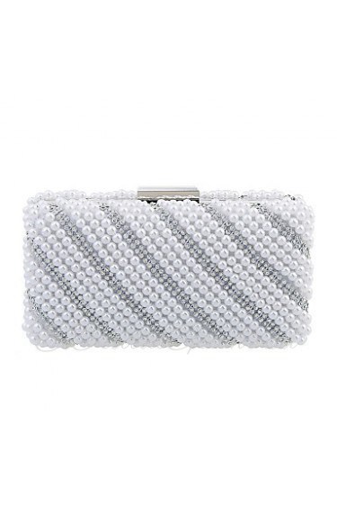 Women Imitation Pearl Shoulder Bag / Clutch / Evening Bag / Wristlet White / Black / Champagne