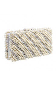 Women Imitation Pearl Shoulder Bag / Clutch / Evening Bag / Wristlet White / Black / Champagne