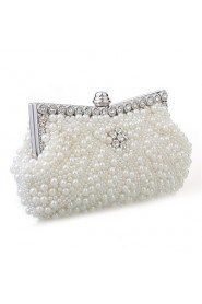 Women Glitter / Satin Minaudiere Shoulder Bag / Clutch / Evening Bag White / Pink / Black