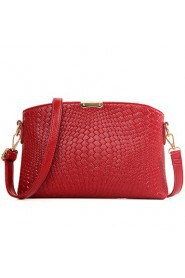 Women PU Sling Bag Shoulder Bag / Satchel / Clutch / Evening Bag / Coin Purse White / Blue / Red / Black