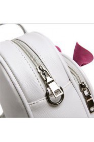 Women Outdoor PU Mobile Phone Bag White / Black