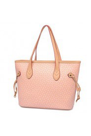 Women PU Barrel Shoulder Bag / Tote Beige / Pink / Blue / Brown