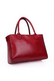 Women PU Shopper Shoulder Bag / Tote Blue / Black / Burgundy