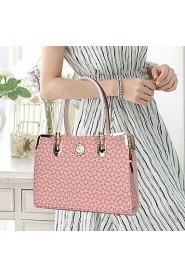 Women PU Barrel Shoulder Bag / Tote White / Pink / Blue / Brown