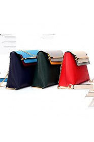 Women's PU Sling Bag Tote Blue/Green/Red