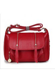 Women Outdoor PU Shoulder Bag Blue / Brown / Red / Black