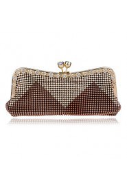 Women Elegant High grade Color Matching Diamonds Evening Bag