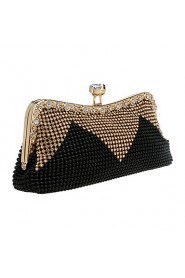 Women Elegant High grade Color Matching Diamonds Evening Bag