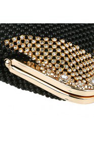 Women Elegant High grade Color Matching Diamonds Evening Bag