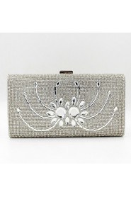 Women Satin Minaudiere Clutch / Evening Bag Gold / Silver / Black