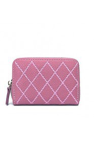 Women Cowhide Professioanl Use Clutch / Coin Purse Pink / Purple / Blue / Green / Gray / Black / Burgundy