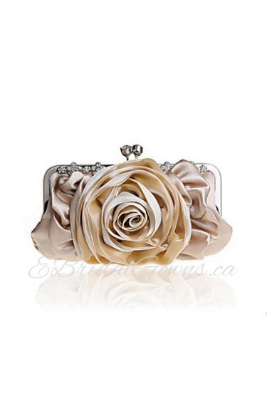 Women's Handmade High grade Flower Diamond Silks And Satins Party/Evening Bag