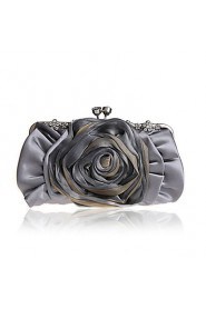 Women's Handmade High grade Flower Diamond Silks And Satins Party/Evening Bag