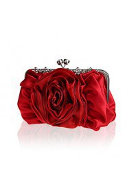 Women's Handmade High grade Flower Diamond Silks And Satins Party/Evening Bag