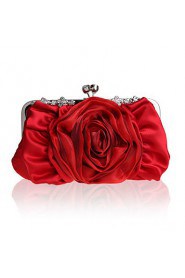 Women's Handmade High grade Flower Diamond Silks And Satins Party/Evening Bag