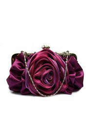 Women's Handmade High grade Flower Diamond Silks And Satins Party/Evening Bag