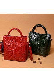 Women PU Barrel Shoulder Bag / Tote / Satchel / Clutch Green / Brown / Red