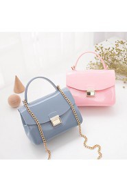 Lady's Clear PVC Transparent Candy Small Bag Tote Clear Beach Handbag Bucket Satchel Shoulder Bag Beach Bag