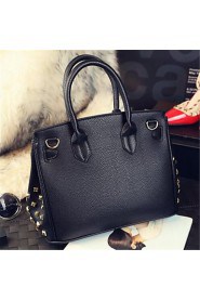 Women Casual PU Tote Red / Black