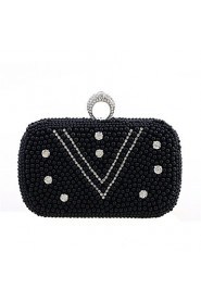 Women Imitation Pearl Shoulder Bag / Clutch / Evening Bag / Wristlet White / Black / Champagne