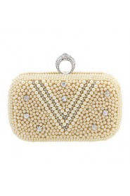 Women Imitation Pearl Shoulder Bag / Clutch / Evening Bag / Wristlet White / Black / Champagne