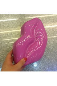 Women Acrylic Sexy Lip Shape Evening Party Bags Clutches