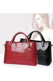 Women PU / Patent Leather Baguette Shoulder Bag / Tote Blue / Red / Black