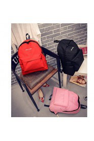 Women Backpack Letter Print Large Capacity Zipper Pocket Student School Outdoor Casual Shoulder Bag