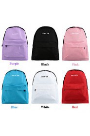 Women Backpack Letter Print Large Capacity Zipper Pocket Student School Outdoor Casual Shoulder Bag