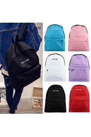 Women Backpack Letter Print Large Capacity Zipper Pocket Student School Outdoor Casual Shoulder Bag