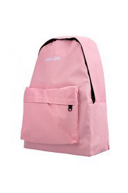 Women Backpack Letter Print Large Capacity Zipper Pocket Student School Outdoor Casual Shoulder Bag