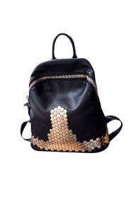 Women Casual PU Zipper Backpack