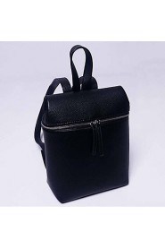 Women Casual / Shopping Cowhide Zipper Backpack