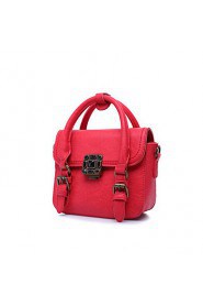 Women Formal / Office & Career Cowhide Satchel Red / Gray / Black